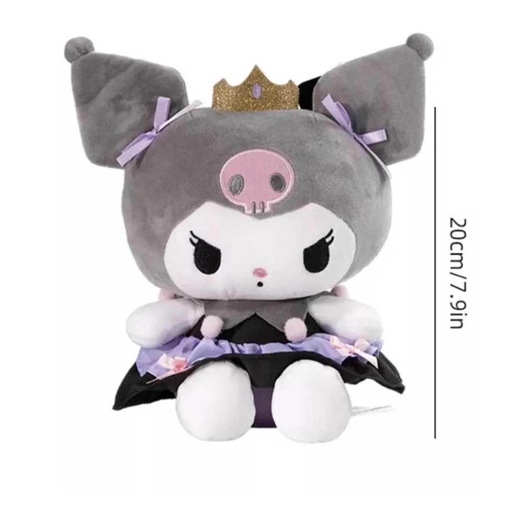 SANRIO PLUSH KUROMI Princess Official 20cm Stuffed Doll Kawaii Anime NWT